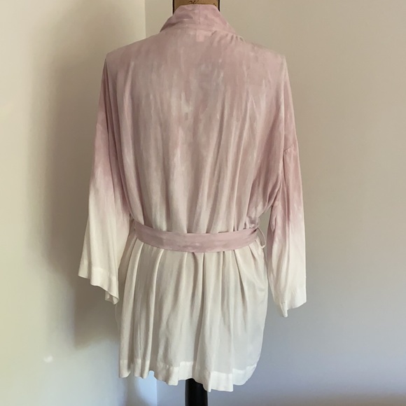 NEW Anthropologie Cloth & Stone Ombre Kimono Wrap Jacket Lavender White M - Picture 5 of 8